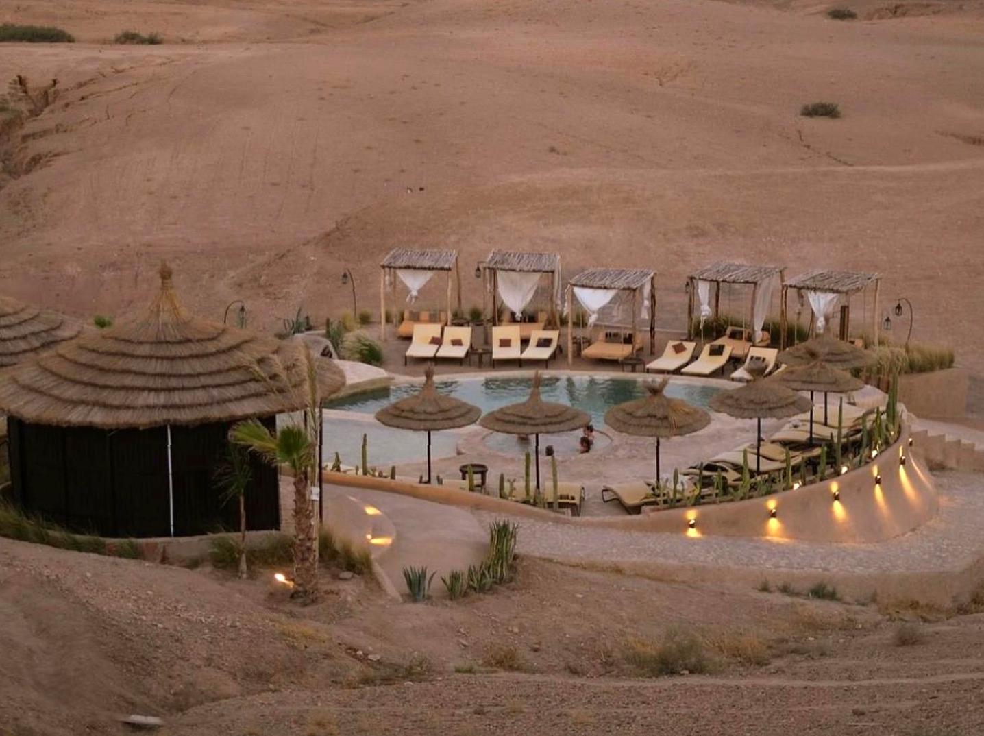 Embrace tranquility through a desert yoga escape.